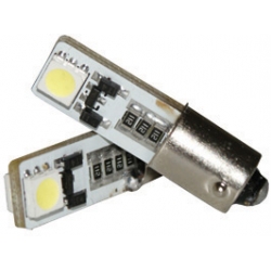LED 12V BA9S 2-SMD 3 chip Wit recht CAN-BUS